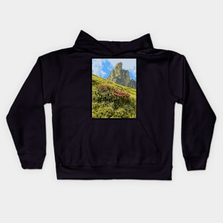 Slanted Flowers - Landscape Kids Hoodie